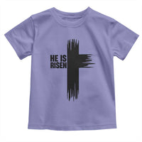 He Is Risen Toddler T Shirt Christian Easter Cross