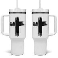 He Is Risen Tumbler With Handle Christian Easter Cross