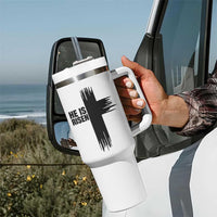 He Is Risen Tumbler With Handle Christian Easter Cross