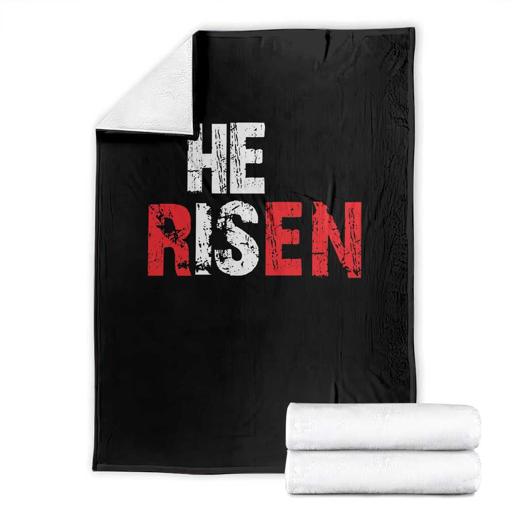 He Is Risen Throw Blanket Vintage Christian Religious Faith - undefined
