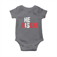 He Is Risen Baby Onesie Vintage Christian Religious Faith - Wonder Print Shop