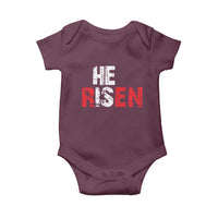 He Is Risen Baby Onesie Vintage Christian Religious Faith - Wonder Print Shop
