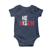 He Is Risen Baby Onesie Vintage Christian Religious Faith - Wonder Print Shop