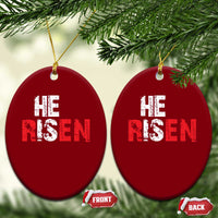 He Is Risen Ceramic Ornament Vintage Christian Religious Faith - Wonder Print Shop