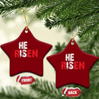 He Is Risen Ceramic Ornament Vintage Christian Religious Faith - Wonder Print Shop