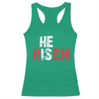 He Is Risen Racerback Tank Top Vintage Christian Religious Faith - Wonder Print Shop