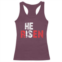 He Is Risen Racerback Tank Top Vintage Christian Religious Faith - Wonder Print Shop