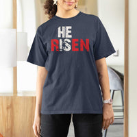 He Is Risen T Shirt For Women Vintage Christian Religious Faith - Wonder Print Shop