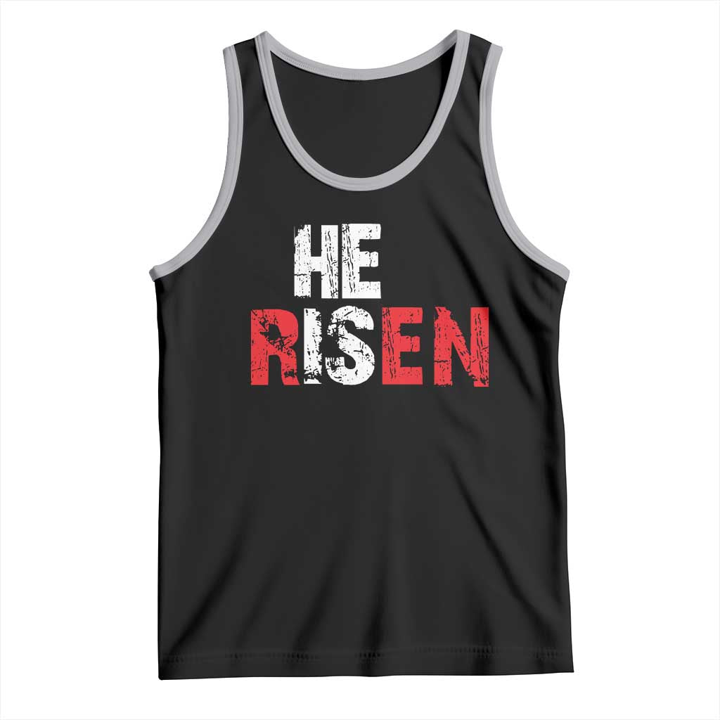 He Is Risen Tank Top Vintage Christian Religious Faith - Wonder Print Shop