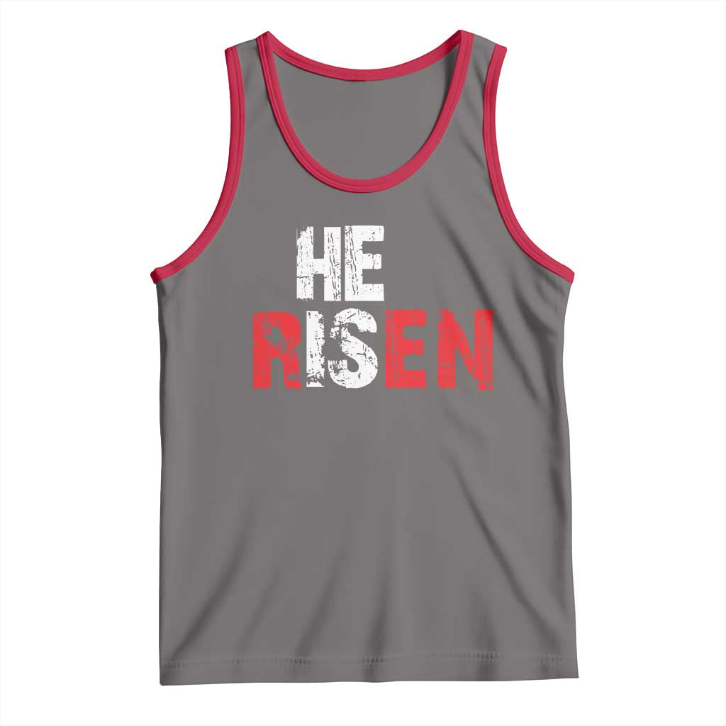 He Is Risen Tank Top Vintage Christian Religious Faith - Wonder Print Shop
