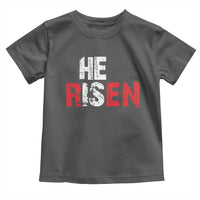 He Is Risen Toddler T Shirt Vintage Christian Religious Faith - Wonder Print Shop