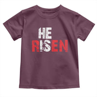 He Is Risen Toddler T Shirt Vintage Christian Religious Faith - Wonder Print Shop