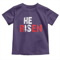 He Is Risen Toddler T Shirt Vintage Christian Religious Faith - Wonder Print Shop