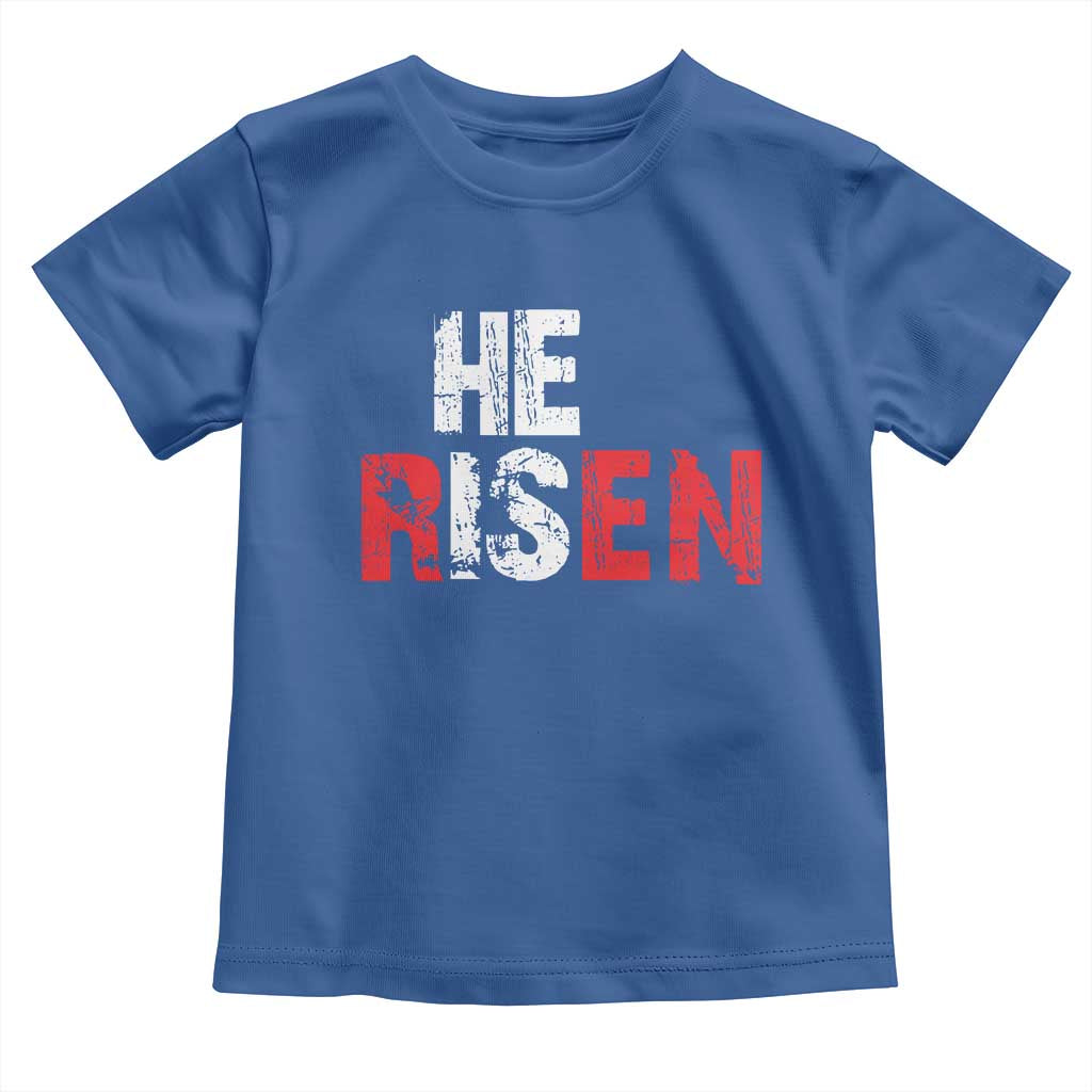 He Is Risen Toddler T Shirt Vintage Christian Religious Faith - Wonder Print Shop