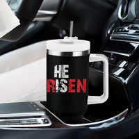 He Is Risen Tumbler With Handle Vintage Christian Religious Faith - Wonder Print Shop