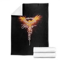 He Is Risen Throw Blanket Jesus Resurrection Easter Christian Cross Phoenix Rising - Wonder Print Shop