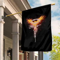 He Is Risen Garden Flag Jesus Resurrection Easter Christian Cross Phoenix Rising - Wonder Print Shop