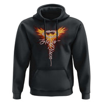 He Is Risen Hoodie Jesus Resurrection Easter Christian Cross Phoenix Rising - Wonder Print Shop