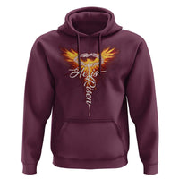 He Is Risen Hoodie Jesus Resurrection Easter Christian Cross Phoenix Rising - Wonder Print Shop