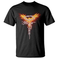 He Is Risen T Shirt Jesus Resurrection Easter Christian Cross Phoenix Rising - Wonder Print Shop