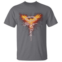 He Is Risen T Shirt Jesus Resurrection Easter Christian Cross Phoenix Rising - Wonder Print Shop