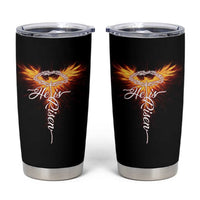 He Is Risen Tumbler Cup Jesus Resurrection Easter Christian Cross Phoenix Rising - Wonder Print Shop