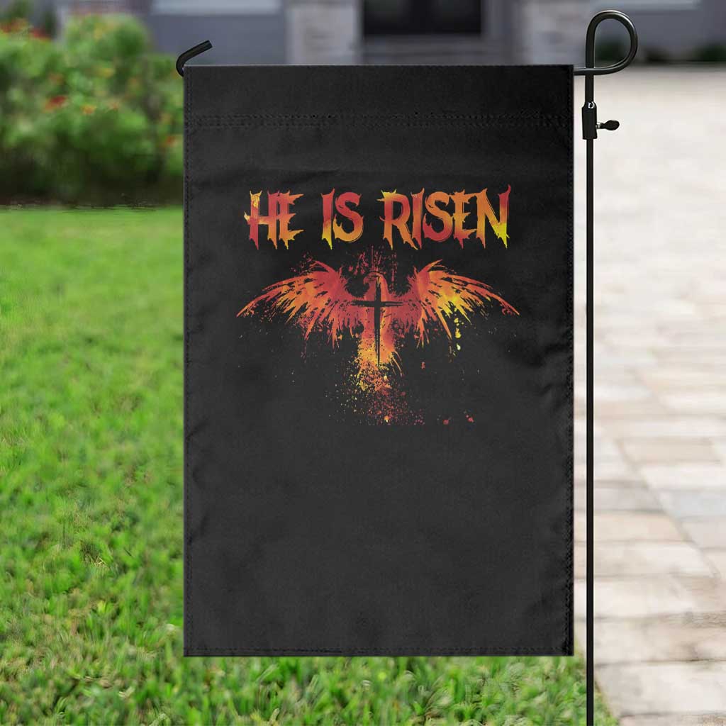 He Is Risen Garden Flag Phoenix Christian Jesus Resurrection Cross - Wonder Print Shop