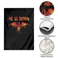 He Is Risen Garden Flag Phoenix Christian Jesus Resurrection Cross - Wonder Print Shop
