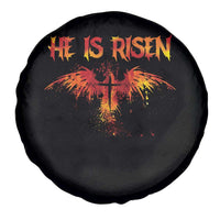 He Is Risen Spare Tire Cover Phoenix Christian Jesus Resurrection Cross - Wonder Print Shop