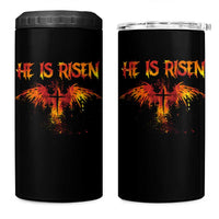 He Is Risen 4 in 1 Can Cooler Tumbler Phoenix Christian Jesus Resurrection Cross - Wonder Print Shop