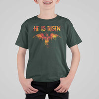 He Is Risen T Shirt For Kid Phoenix Christian Jesus Resurrection Cross - Wonder Print Shop