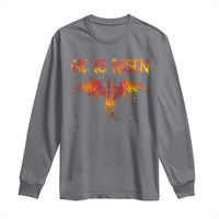 He Is Risen Long Sleeve Shirt Phoenix Christian Jesus Resurrection Cross - Wonder Print Shop
