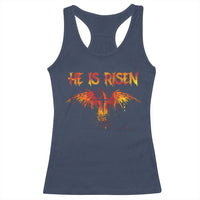 He Is Risen Racerback Tank Top Phoenix Christian Jesus Resurrection Cross - Wonder Print Shop