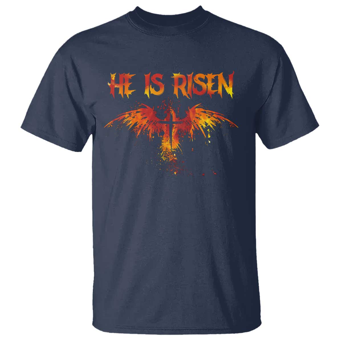He Is Risen T Shirt Phoenix Christian Jesus Resurrection Cross - Wonder Print Shop