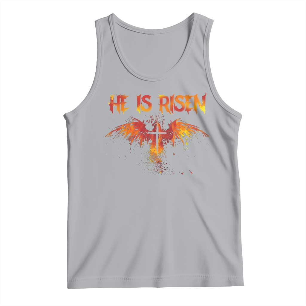 He Is Risen Tank Top Phoenix Christian Jesus Resurrection Cross - Wonder Print Shop