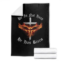 Easter Jesus Has Risen Throw Blanket Christian Religious Phoenix Resurrection Cross - Wonder Print Shop