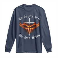 Easter Jesus Has Risen Long Sleeve Shirt Christian Religious Phoenix Resurrection Cross - Wonder Print Shop