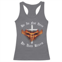 Easter Jesus Has Risen Racerback Tank Top Christian Religious Phoenix Resurrection Cross - Wonder Print Shop