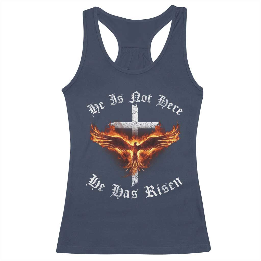 Easter Jesus Has Risen Racerback Tank Top Christian Religious Phoenix Resurrection Cross - Wonder Print Shop