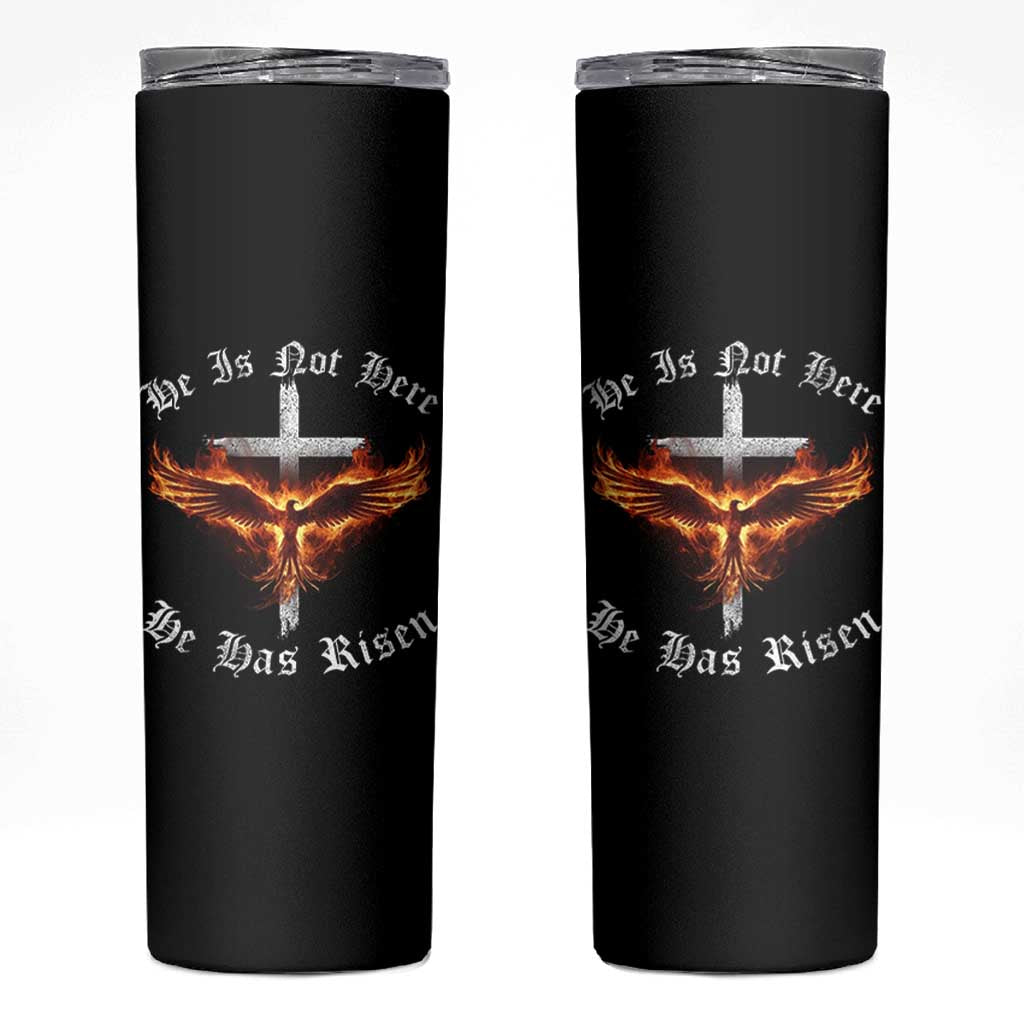 Easter Jesus Has Risen Skinny Tumbler Christian Religious Phoenix Resurrection Cross - Wonder Print Shop