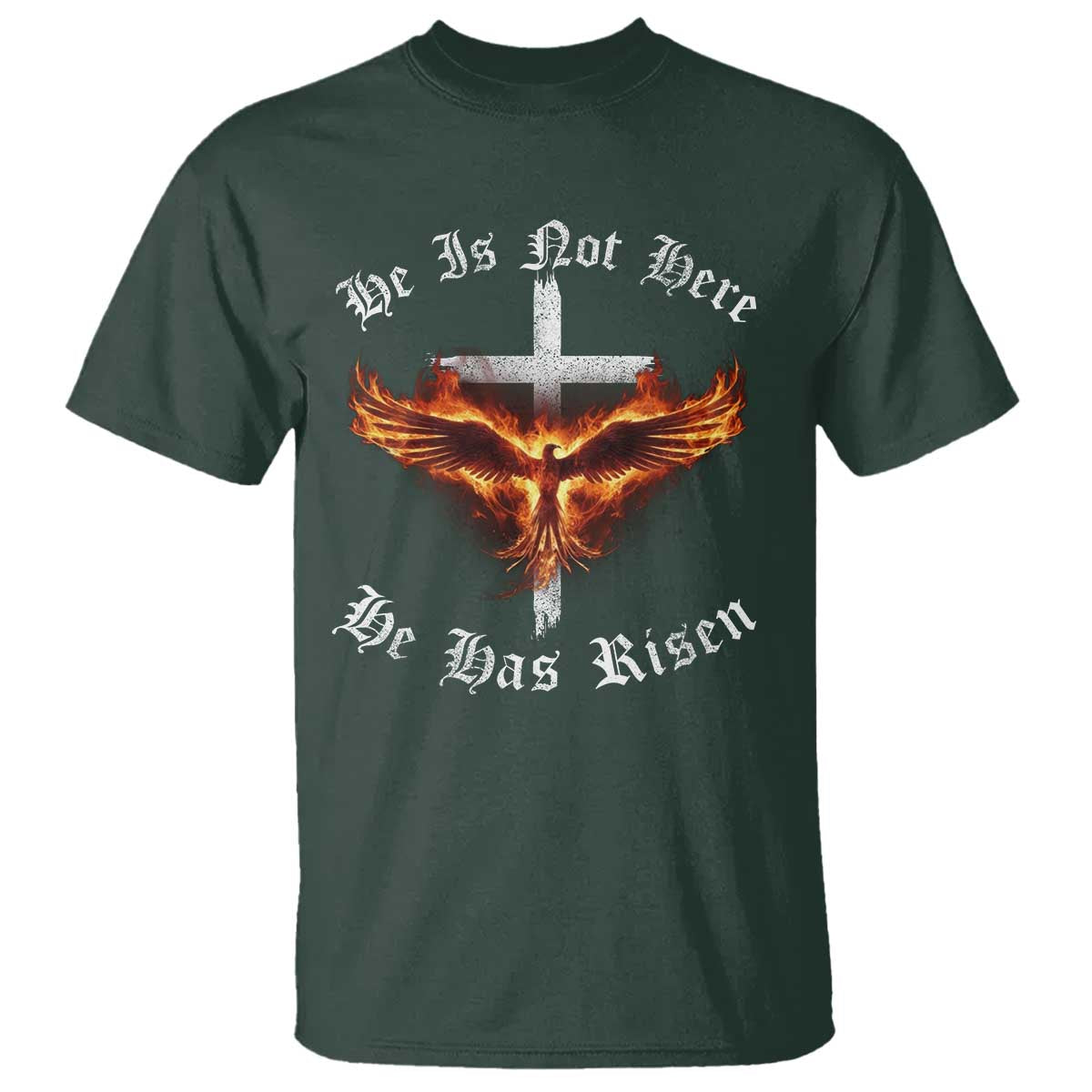 Easter Jesus Has Risen T Shirt Christian Religious Phoenix Resurrection Cross - Wonder Print Shop
