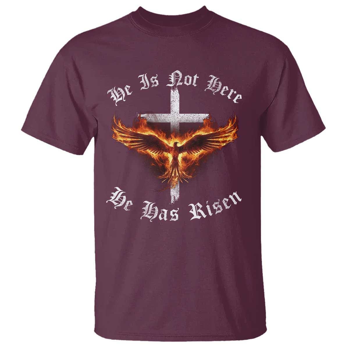 Easter Jesus Has Risen T Shirt Christian Religious Phoenix Resurrection Cross - Wonder Print Shop