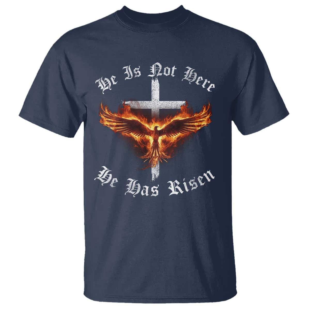 Easter Jesus Has Risen T Shirt Christian Religious Phoenix Resurrection Cross - Wonder Print Shop