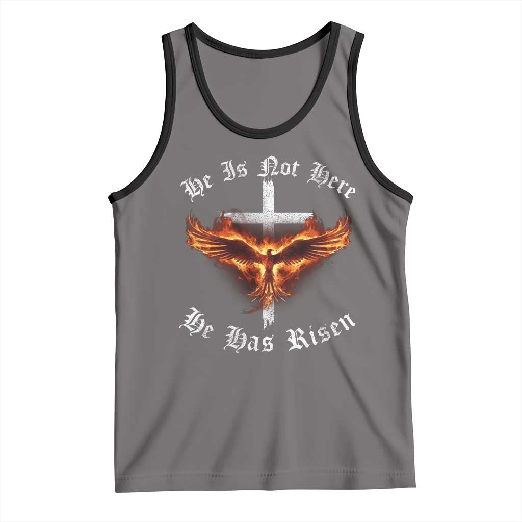 Easter Jesus Has Risen Tank Top Christian Religious Phoenix Resurrection Cross - Wonder Print Shop