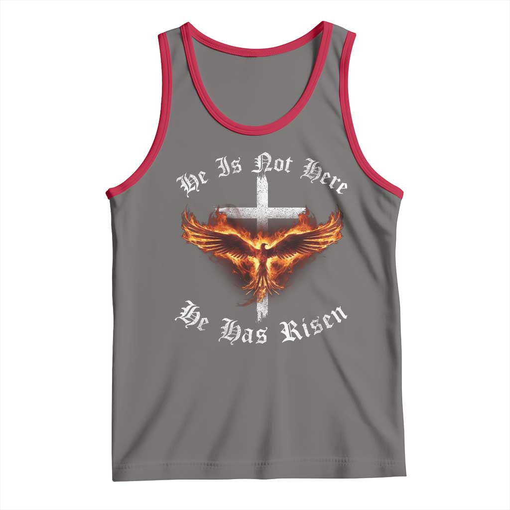 Easter Jesus Has Risen Tank Top Christian Religious Phoenix Resurrection Cross - Wonder Print Shop