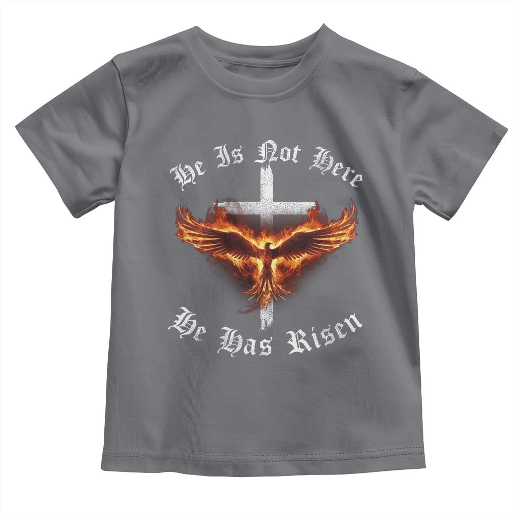 Easter Jesus Has Risen Toddler T Shirt Christian Religious Phoenix Resurrection Cross - Wonder Print Shop
