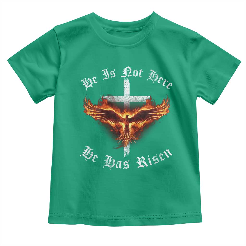 Easter Jesus Has Risen Toddler T Shirt Christian Religious Phoenix Resurrection Cross - Wonder Print Shop