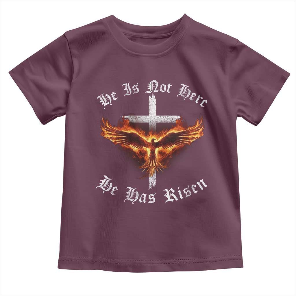 Easter Jesus Has Risen Toddler T Shirt Christian Religious Phoenix Resurrection Cross - Wonder Print Shop