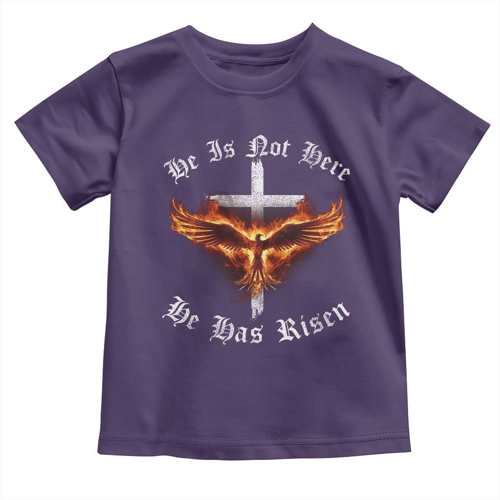 Easter Jesus Has Risen Toddler T Shirt Christian Religious Phoenix Resurrection Cross - Wonder Print Shop