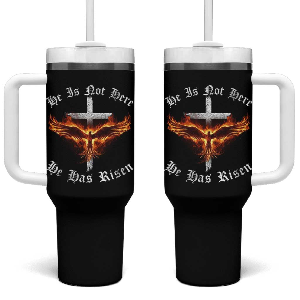 Easter Jesus Has Risen Tumbler With Handle Christian Religious Phoenix Resurrection Cross - Wonder Print Shop